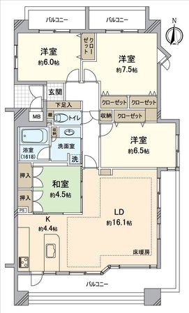 ノイエクラッセ刈谷日高公園 間取図(平面図)