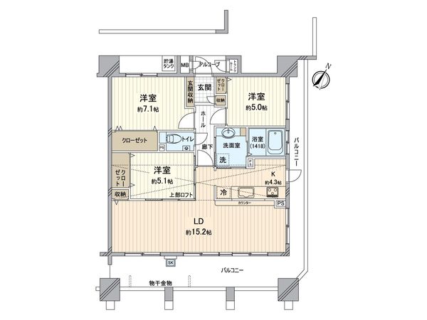 エルグランデ刈谷駅東 間取図(平面図) 間取図(平面図)