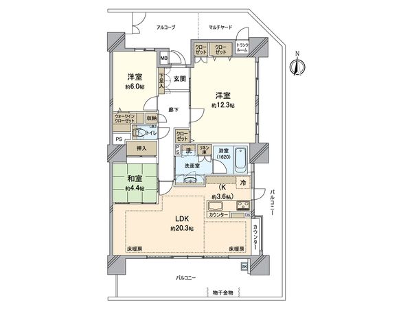 エクセルグランデ刈谷銀座タワー 間取図(平面図)