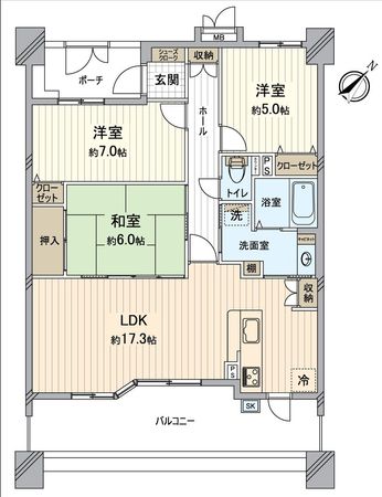 ライオンズステージ刈谷 間取図(平面図)
