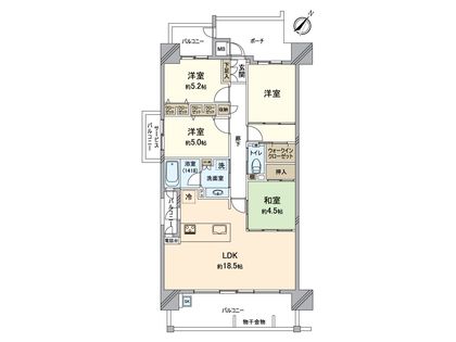 レゾンシティ刈谷銀座 間取図(平面図)