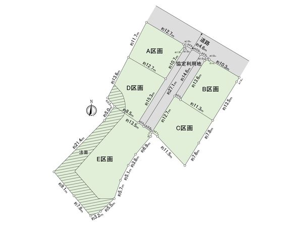 西尾市中畑町小井戸 B区画 区画図 西尾市中畑町小井戸 B区画 区画図
