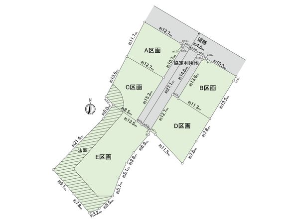 西尾市中畑町小井戸 D区画 区画図 西尾市中畑町小井戸 D区画 区画図
