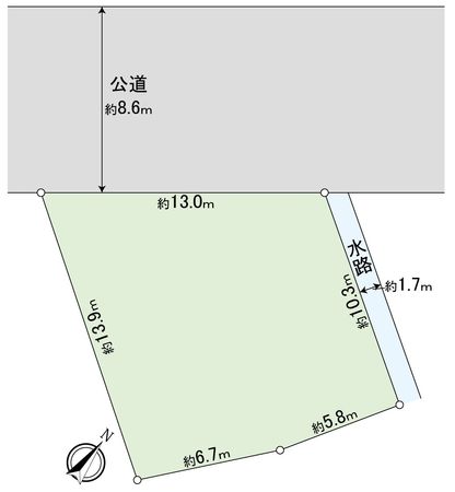 知立市八橋町弁財天 土地 区画図 知立市八橋町弁財天 土地 区画図