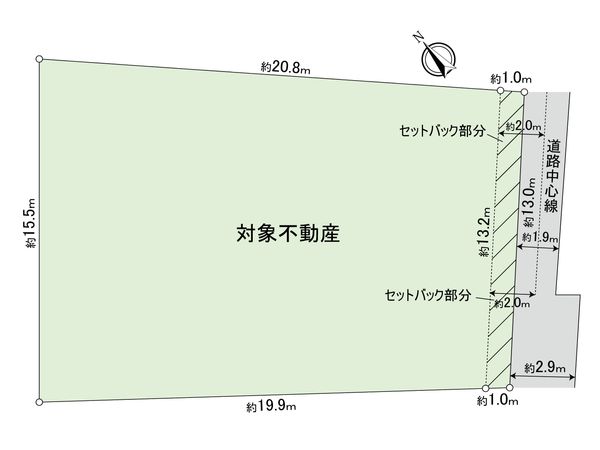 西尾市中畑町宮東 土地 区画図