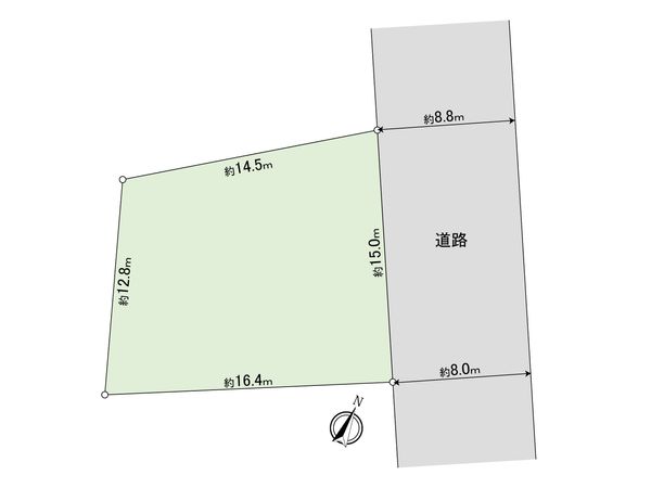 西尾市緑町四丁目 土地 区画図