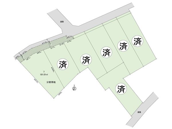 安城市尾崎町中屋敷 土地 7区画 区画図 安城市尾崎町中屋敷 土地 7区画 区画図