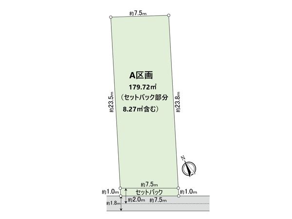 安城市古井町本神 土地 A区画 区画図 安城市古井町本神 土地 A区画 区画図