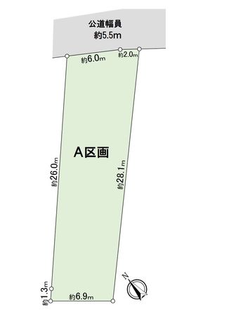 安城市藤井町本郷 A区画 区画図 安城市藤井町本郷 A区画 区画図