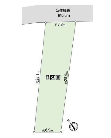 安城市藤井町本郷 B区画 区画図 安城市藤井町本郷 B区画 区画図