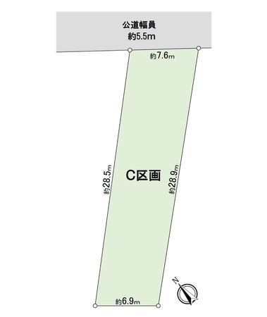 安城市藤井町本郷 C区画 区画図 安城市藤井町本郷 C区画 区画図