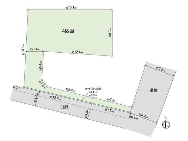 知立市八橋町源田谷 土地 A区画 区画図 知立市八橋町源田谷 土地 A区画 区画図