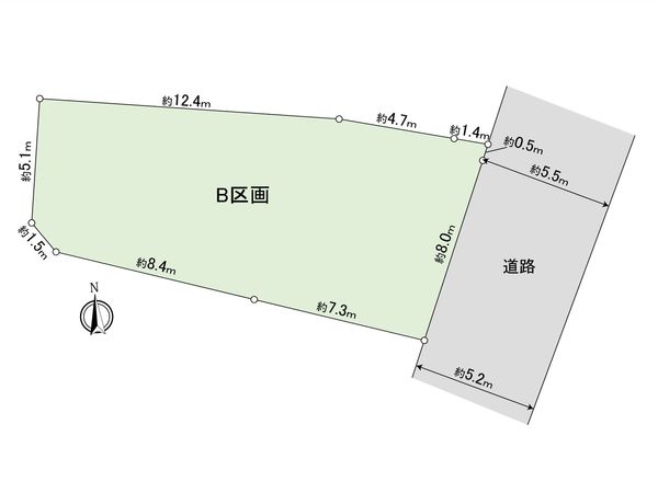 知立市八橋町源田谷 土地 B区画 区画図 知立市八橋町源田谷 土地 B区画 区画図
