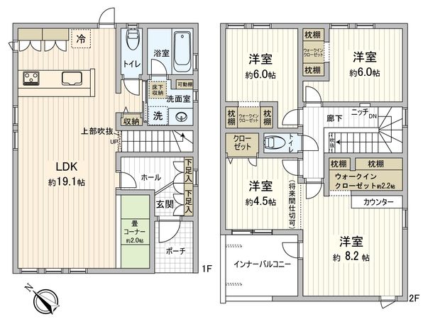 安城市里町石橋 戸建 間取図(平面図)