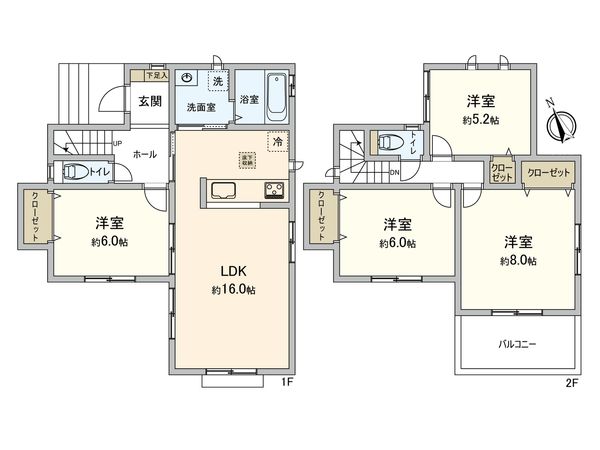 安城市美園町2丁目 G棟 間取図(平面図) 安城市美園町2丁目 G棟 間取図(平面図)
