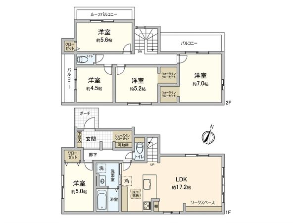 安城市柿碕町南屋敷 新築戸建 間取図(平面図)
