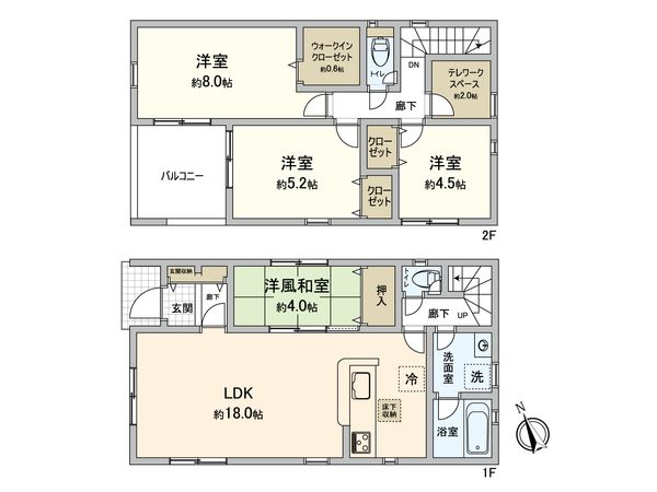安城市高棚町郷 2号棟 間取図(平面図) 安城市高棚町郷 2号棟 間取図(平面図)
