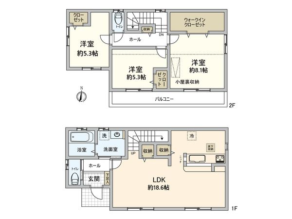 岡崎市矢作町字神居 戸建 間取図(平面図) 岡崎市矢作町字神居 戸建 間取図(平面図)