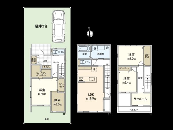 安城市桜井町三度山 戸建 A号棟 間取図(平面図) 安城市桜井町三度山 戸建 A号棟 間取図(平面図)