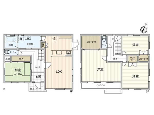 安城市二本木町切替 戸建 間取図(平面図) 安城市二本木町切替 戸建 間取図(平面図)