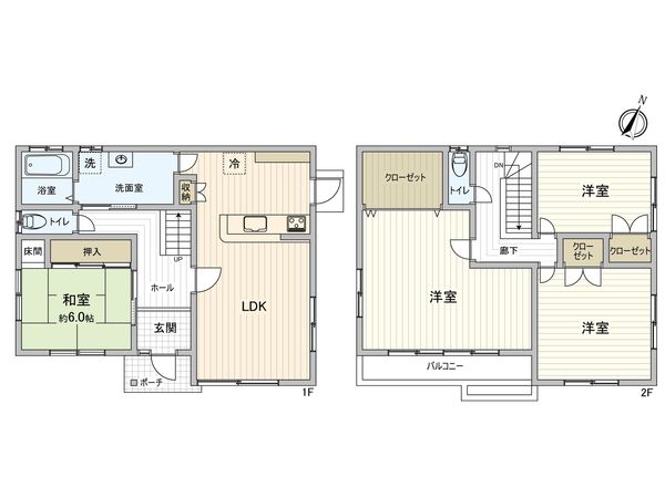 安城市二本木町切替 戸建 間取図(平面図) 安城市二本木町切替 戸建 間取図(平面図)