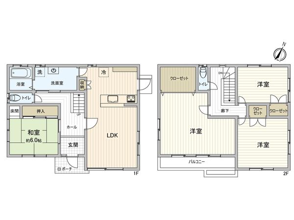 安城市二本木町切替 戸建 間取図(平面図) 安城市二本木町切替 戸建 間取図(平面図)