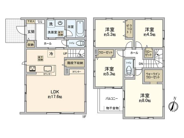知立市牛田町東前 新築戸建 間取図(平面図)