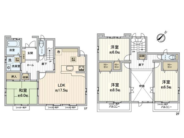 安城市里町一丁目 戸建 間取図(平面図) 安城市里町一丁目 戸建 間取図(平面図)