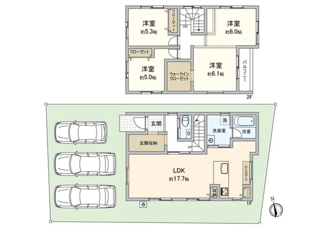 安城市古井町石原 2号棟 間取図(平面図)