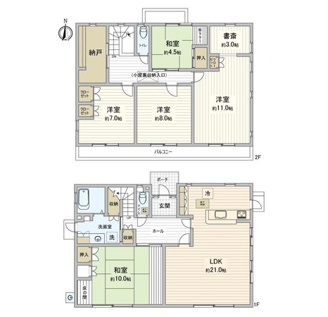 豊田市五ケ丘7丁目 戸建 間取図(平面図)