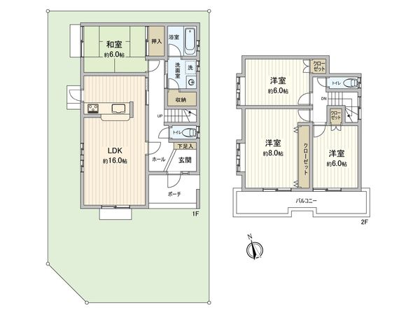 安城市古井町三ツ塚 戸建 間取図(平面図)