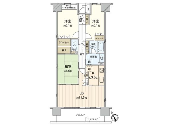 安城パーク・ホームズ 間取図(平面図)