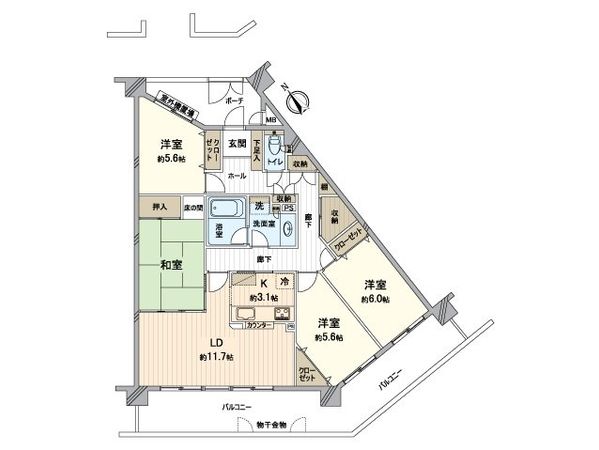 ダイアパレス東刈谷 間取図(平面図) 間取図(平面図)