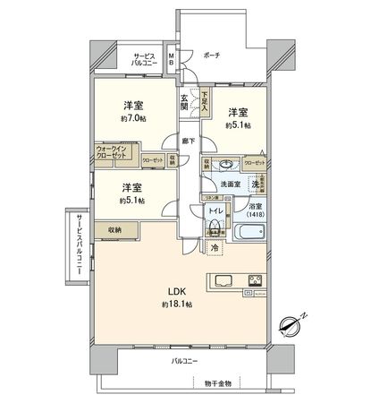 リコットタワー新安城 間取図(平面図) 間取図(平面図)