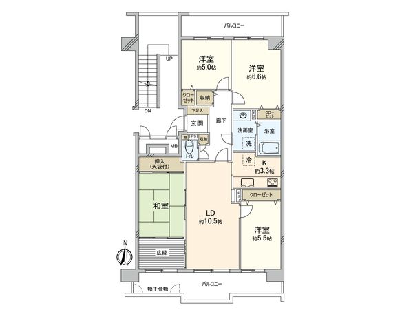 コープ野村新安城 A棟 間取図(平面図)