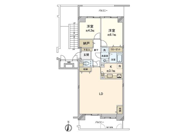 コープ野村新安城 B棟 間取図(平面図)