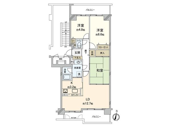 コープ野村新安城 B棟 間取図(平面図) コープ野村新安城 B棟 間取図(平面図)