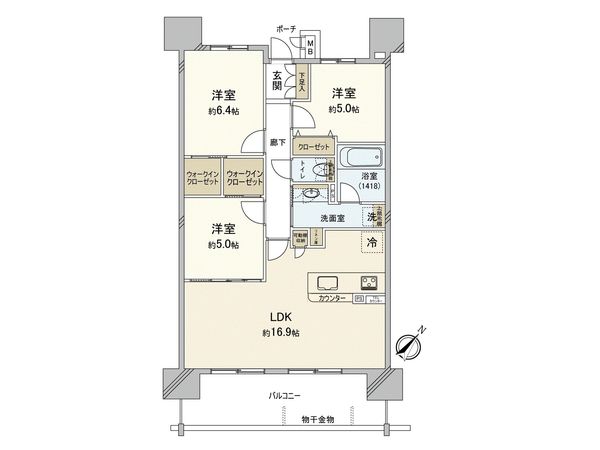 リコット三河安城 間取図(平面図)