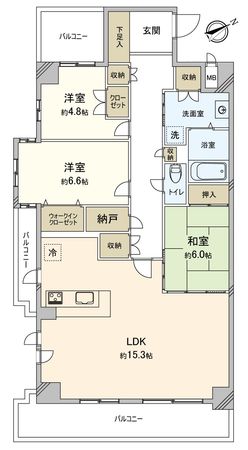 キングスコートSOPHIA三河安城 間取図(平面図)