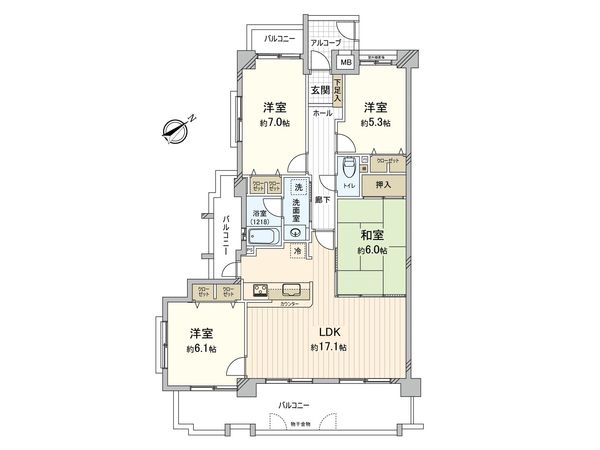 グローリアス安城横山町第2 間取図(平面図) グローリアス安城横山町第2 間取図(平面図)
