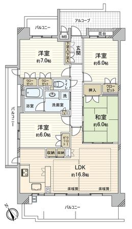 サンクレーア安城 間取図(平面図)