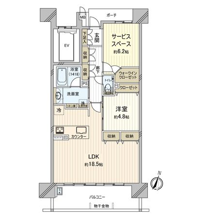 ミッドシティレジデンス新安城 間取図(平面図)
