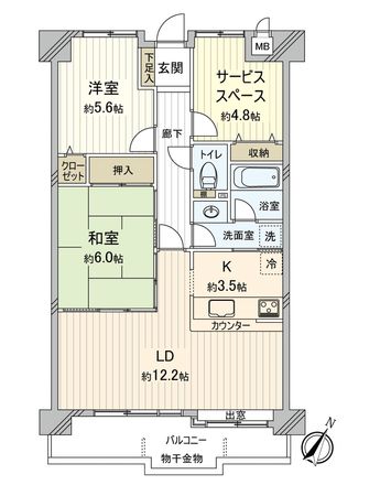 ユーエスピア西尾 間取図(平面図)