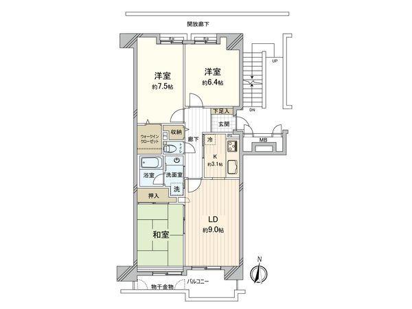 コープ野村新安城 A棟 間取図(平面図)