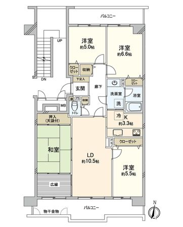 コープ野村新安城 A棟 間取図(平面図) 間取図(平面図)