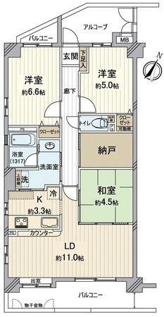 サンマンションアトレ赤池 間取図(平面図) サンマンションアトレ赤池 間取図(平面図)