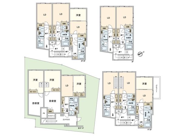 Green Terrace池ノ上 間取図(平面図)