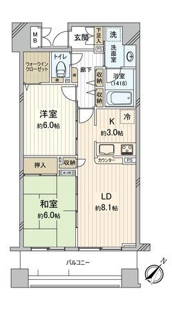 セザール小伝馬町 間取図