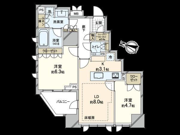 ジオ一番町 間取り