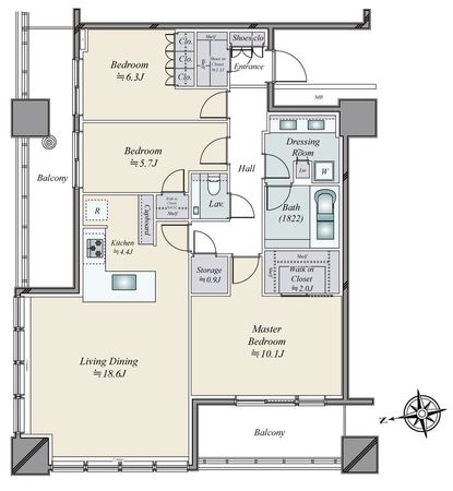 WORLD TOWER RESIDENCE 間取図(平面図)